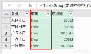 如何使用Power Query进行文本同类型合并？