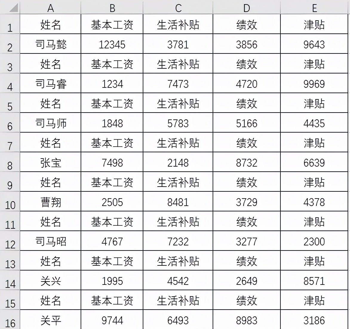 Excel中怎样将工资表格转化成工资条？