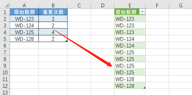 Excel如何让一列数据重复n次