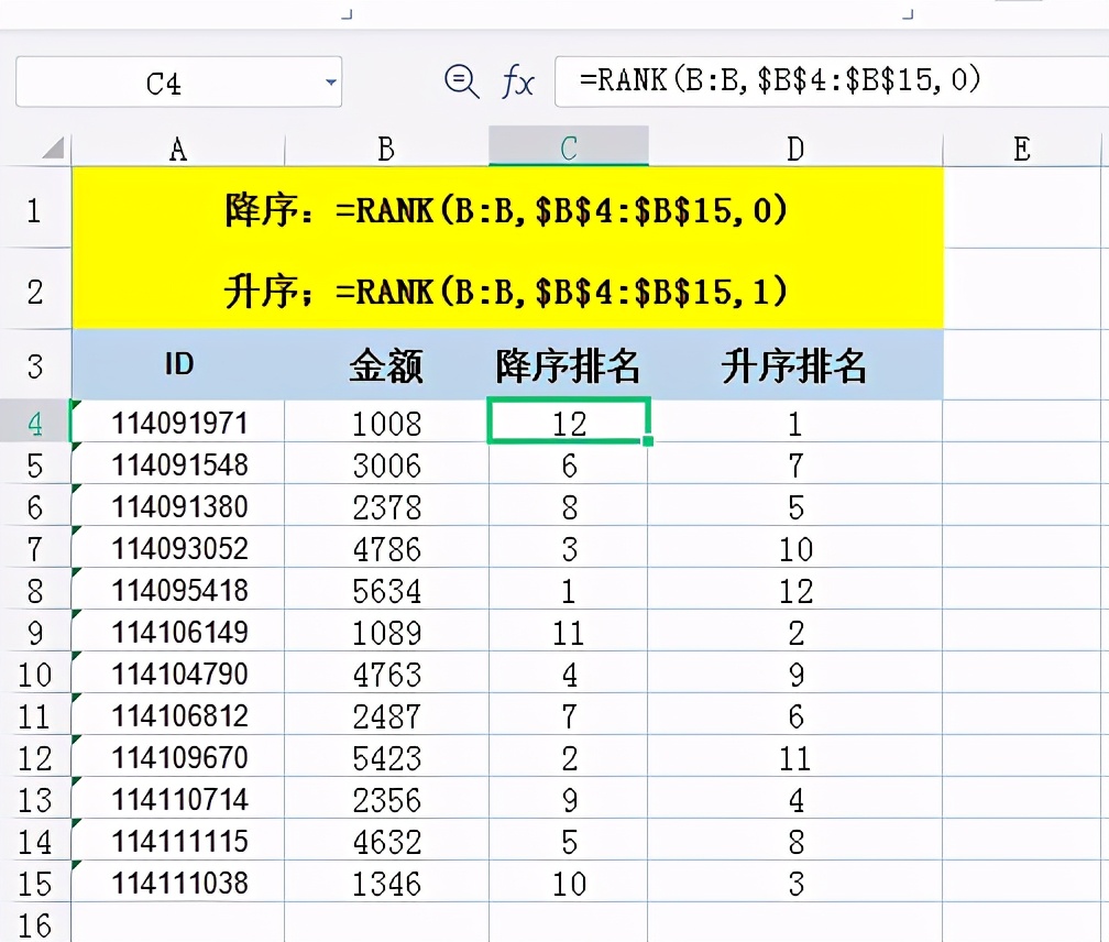 Excel中排名函数有哪些，如何使用？