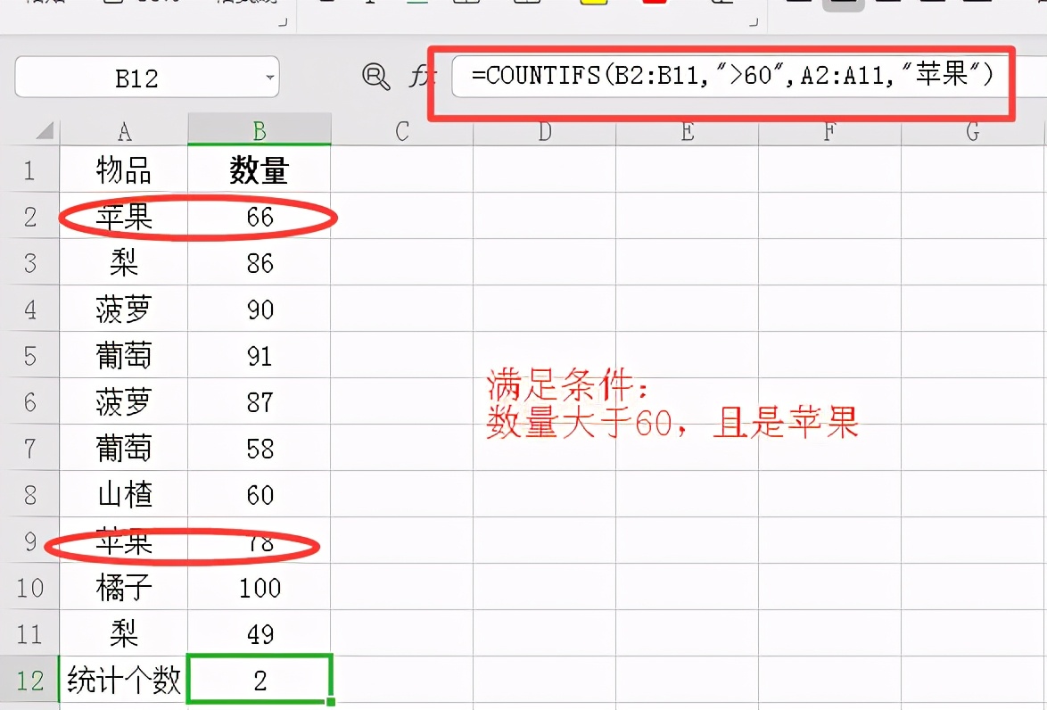 分享Excel中5个计数函数用法详解