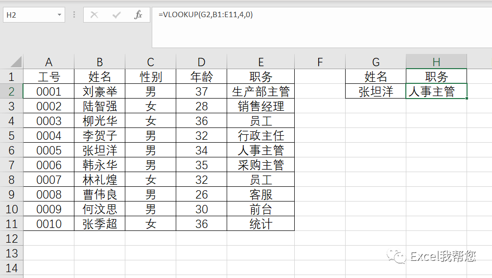 Excel中函数VLOOKUP的几个用法，你会几个呢？