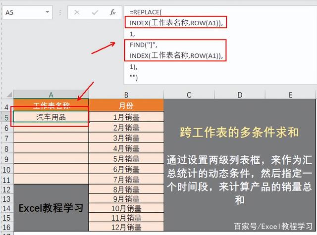 Excel表格中跨工作表跨列进行多条件求和，怎样实现？