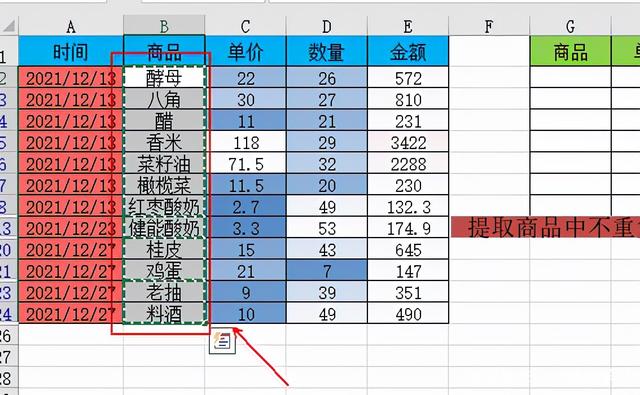 Excel中如何快速提取某列中不重复的唯一值？-天天办公网