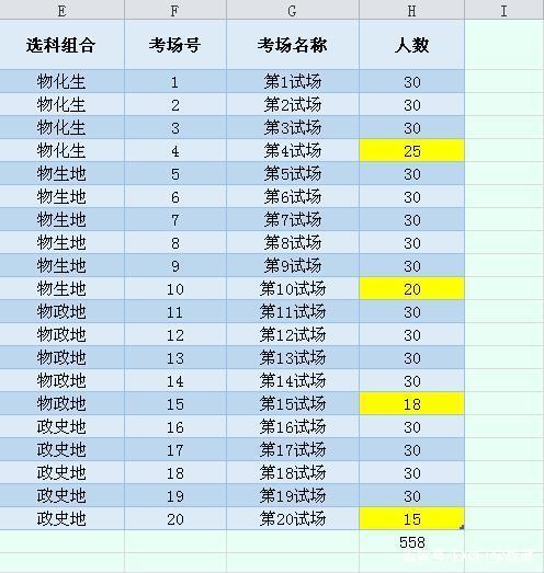 Excel中如何快速批量生成指定人数的考场名称？