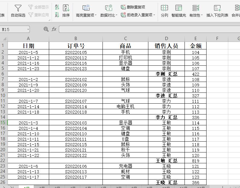 Excel 如何快速生成汇总表，对数据信息进行分类汇总，真的很简单