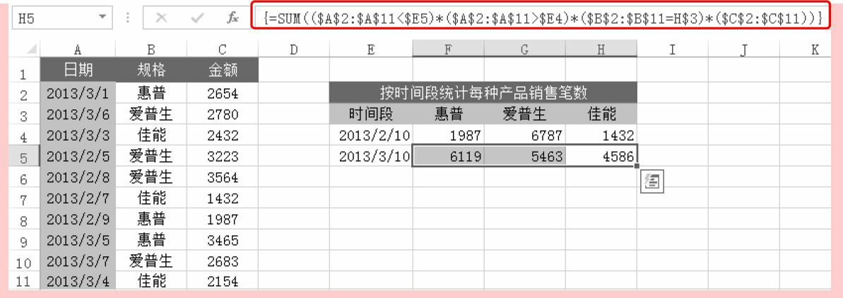 Excel数学函数SUM的用法和实例教程