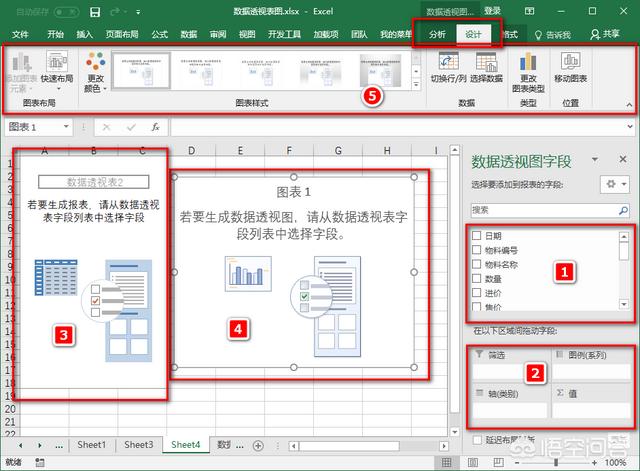 如何在excel工作表中建立数据透视图？-天天办公网