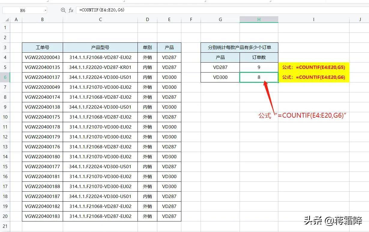 COUNTIF函数使用技巧和注意事项