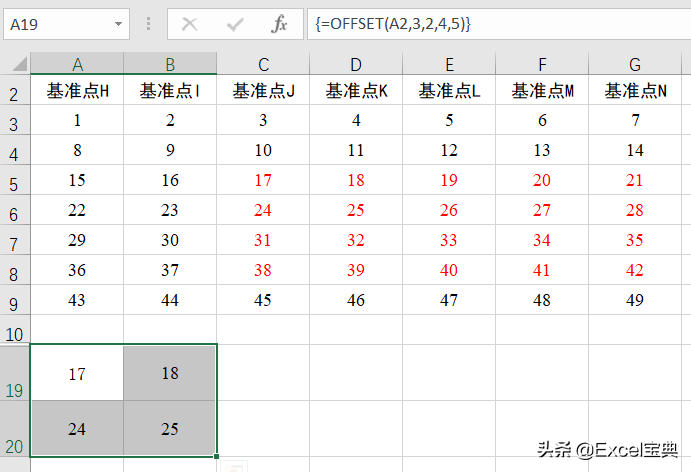 OFFSET函数的思路分析及使用方法-天天办公网