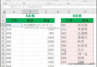 excel中VLOOKUP核对数据四步法