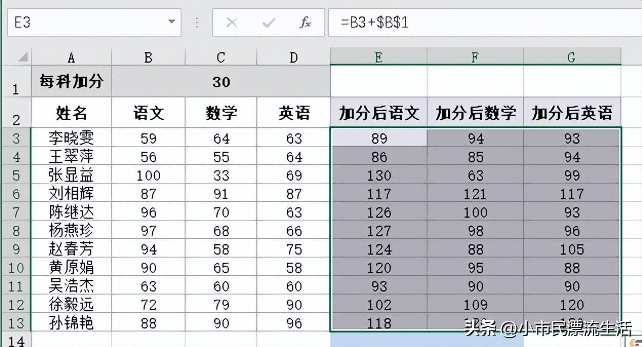 excel单元格引用的3种类型