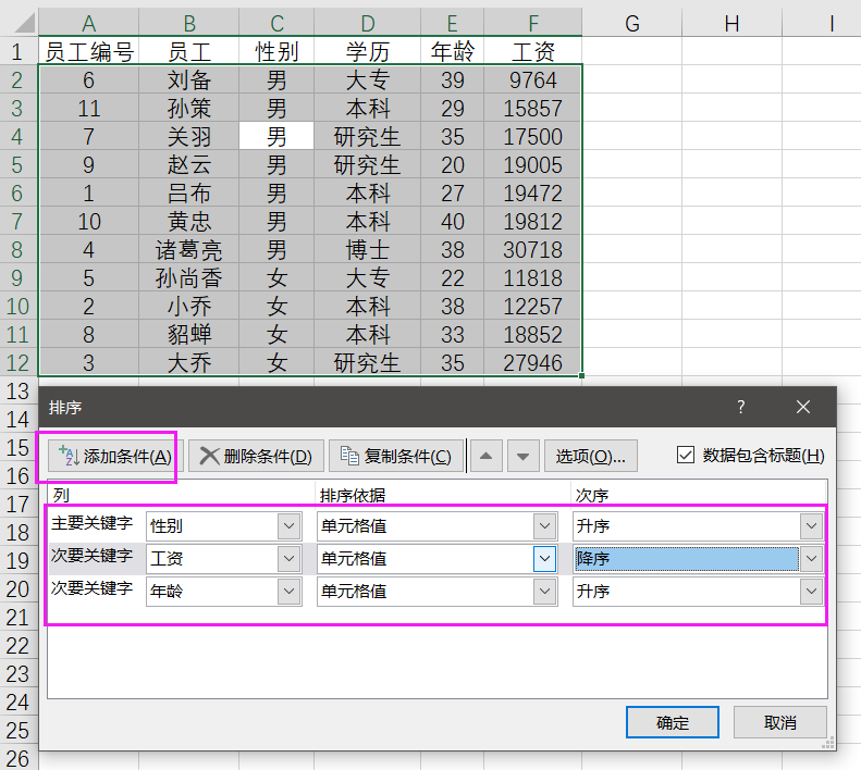 电子表格排序怎么操作步骤（excel中5种排序方法技巧）-天天办公网