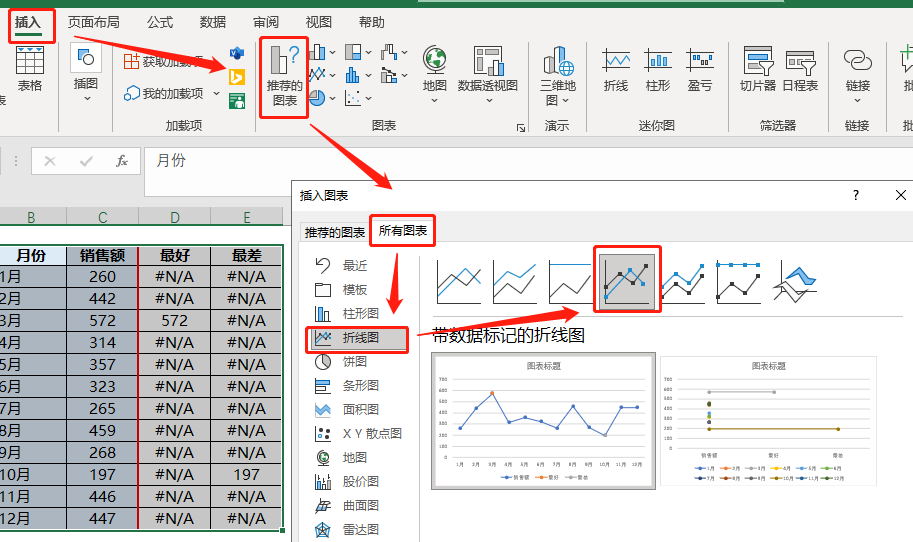 如何用excel制作折线图（excel折线图怎么做）-天天办公网