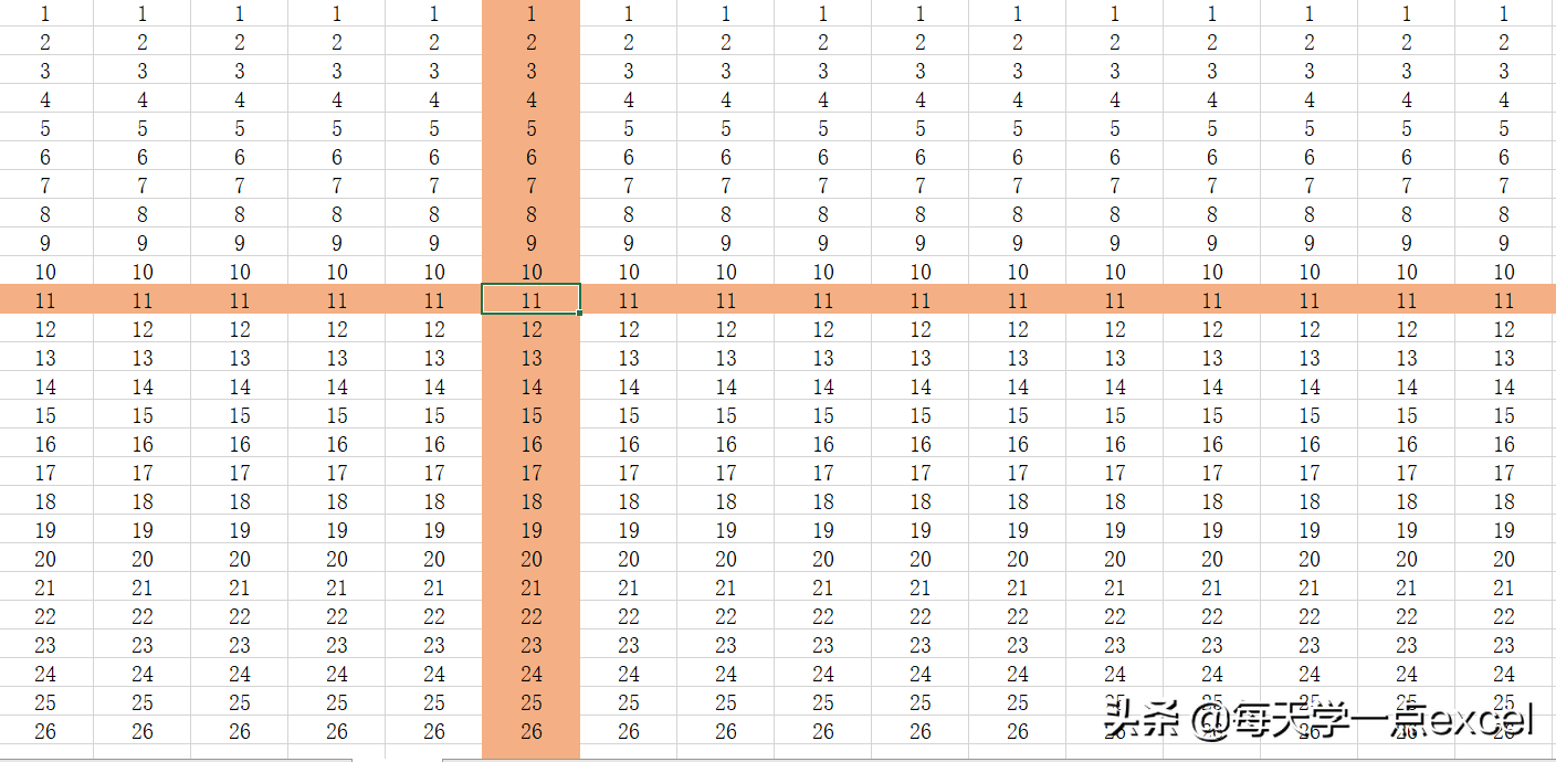 excel表格聚光灯的制作函数公式（excel中制作聚光灯效果的方法）-天天办公网