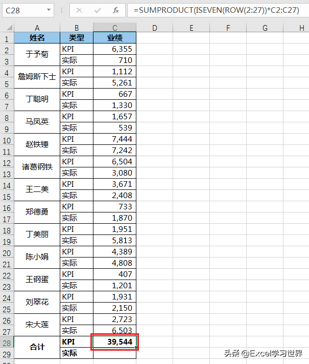 连续奇数求和公式 excel（excel奇偶求和函数用法及实例）-天天办公网