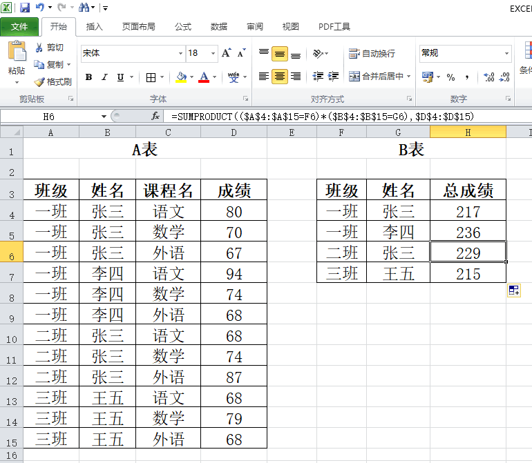 sumproduct多条件求和（EXCEL之SUMPRODUCT函数多条件求和）-天天办公网