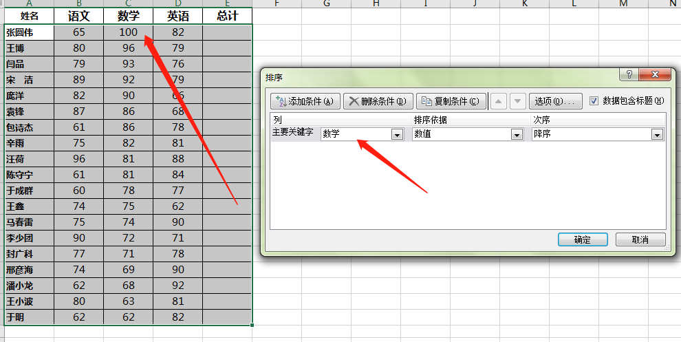 成绩排名怎么算excel（如何给学生成绩单按总成绩排名）-天天办公网